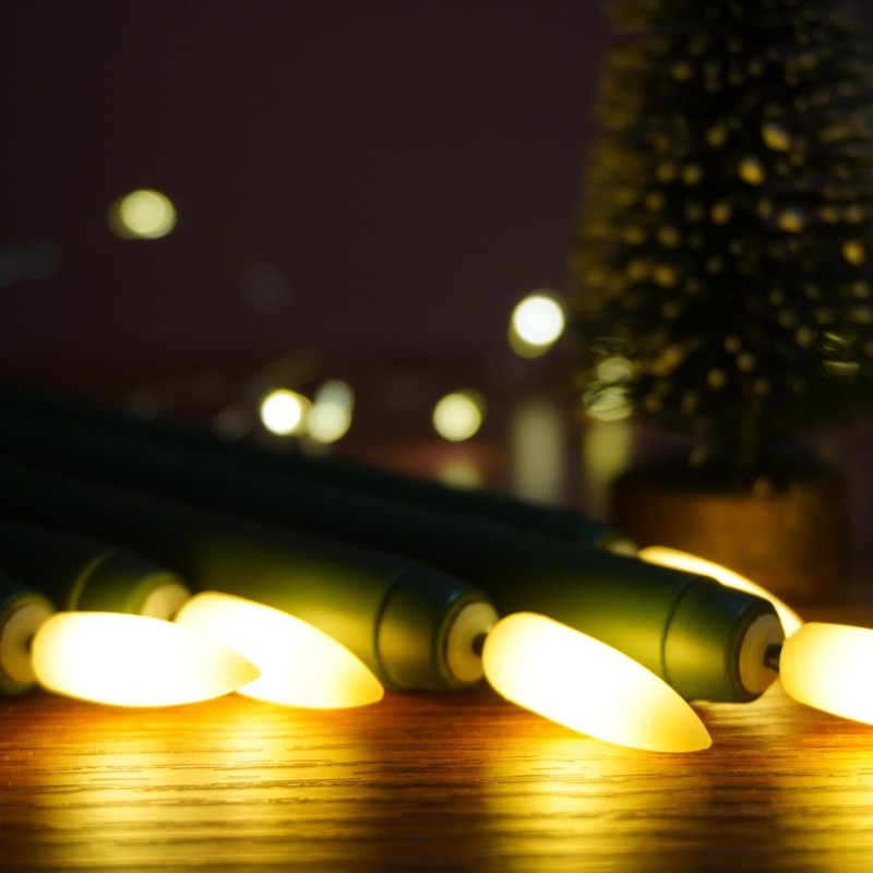Ni-JASW Green Flameless Taper Candles with Remote Timer, Flickering Battery