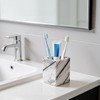WORHE Natural Lilac Marble Toothbrush Holder 3.93Inch Solid Stone Makeup