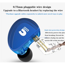 CCA A10 HiFi in Ear Earphone Pure 10 BA Drivers Earbuds Headphone Noise Cancelling Wired Monitor Earphone Ergonomic Fit for Audiophile Musician Singer DJ