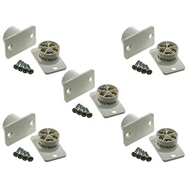 5 x Electrotec CO05 Burglar Alarm White Quick Fit Door Contacts - 5 Terminal Professional Quality Magnetic Reed Switch Contact type