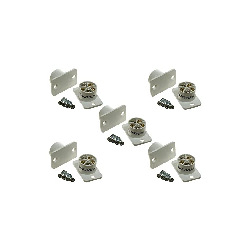 5 x Electrotec CO05 Burglar Alarm White Quick Fit Door
