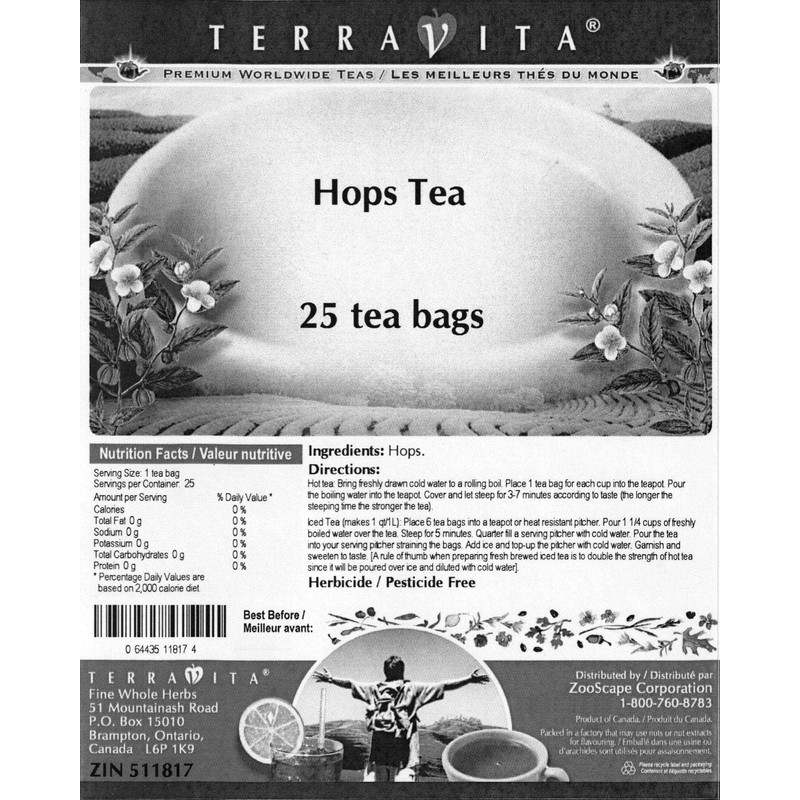 Hops Tea (25 tea bags, ZIN: 511817)
