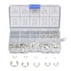 DollaTek 120Pcs 304 Stainless Steel E-Clip Retaining Circlip Assortment Kit