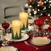 Eldnacele Christmas Flameless Candles with 6 Hour Timer Battery Operated