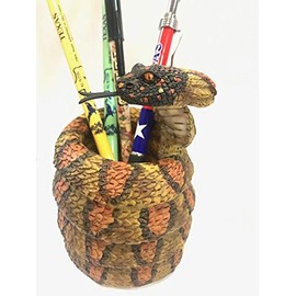 Rattlesnake Pen Holder Home Office Tabletop Decoration, Organizer