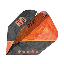 Target Darts Unisex's Raymond Van Barneveld RVB Gen 4 Pro Ultra Dart Flights, Orange and Black, No.6