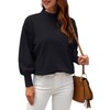WEACZZY Black Sweaters for Women 2024 Dressy Casual Long Lantern