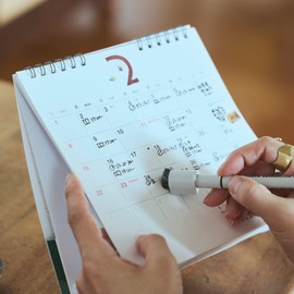 Hobo Whiteboard Calendar 2026 with File Pocket, Desktop