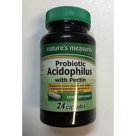 Natures Measure Nature's Measure Probiotic Acidophilus W/ Pectin, 24 Capsules Sealed Bottle