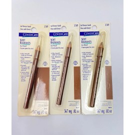 CoverGirl 3x CoverGirl Soft Radiants Eye Pencil 0.02 oz * #330 Soft Bronze Suede * RARE
