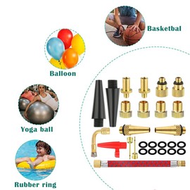 WeddHuis 27 Pcs Bicycle Valve Adapter High Quality Valve Adapter for Air Pump and Compressor DV; AV; SV; Ball Needle etc.