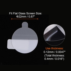 QUARKZMAN 2 Stück Uhrenglas Displayschutzfolien 22mm HD High Definition Anti-Kratz-Wasserdicht Ultra-Dünn TPU Universal Smartwatch Displayschutzfolie mit Tuch Aufkleber Schaber