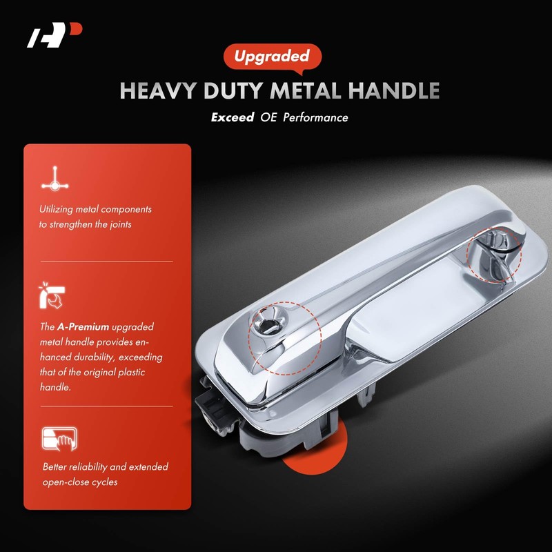 A-Premium Front Left Driver Side Upgraded Metal Exterior Door Handle