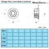 6-32 Serrated Flange Hex Lock Nuts, Stainless Steel 18-8 (304),