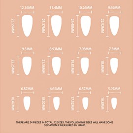 24pcs French False Nails Short Square White Tip Stick on Nails Daisy Flower Press on Nails Removable Glue-on Nails Fake Nails Women Girls Nail Art Accessories