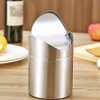 ETRAVEL Trash Can with Lid, Small, Stylish, Stainless Steel, Tabletop
