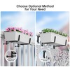 Y&M Window Box Brackets, Heavy Duty Iron Adjustable Planter Flower