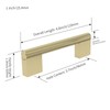 FURNIWARE Pack of 10 Cabinet Handles Knurled Cabinet Pulls 96mm(3.75