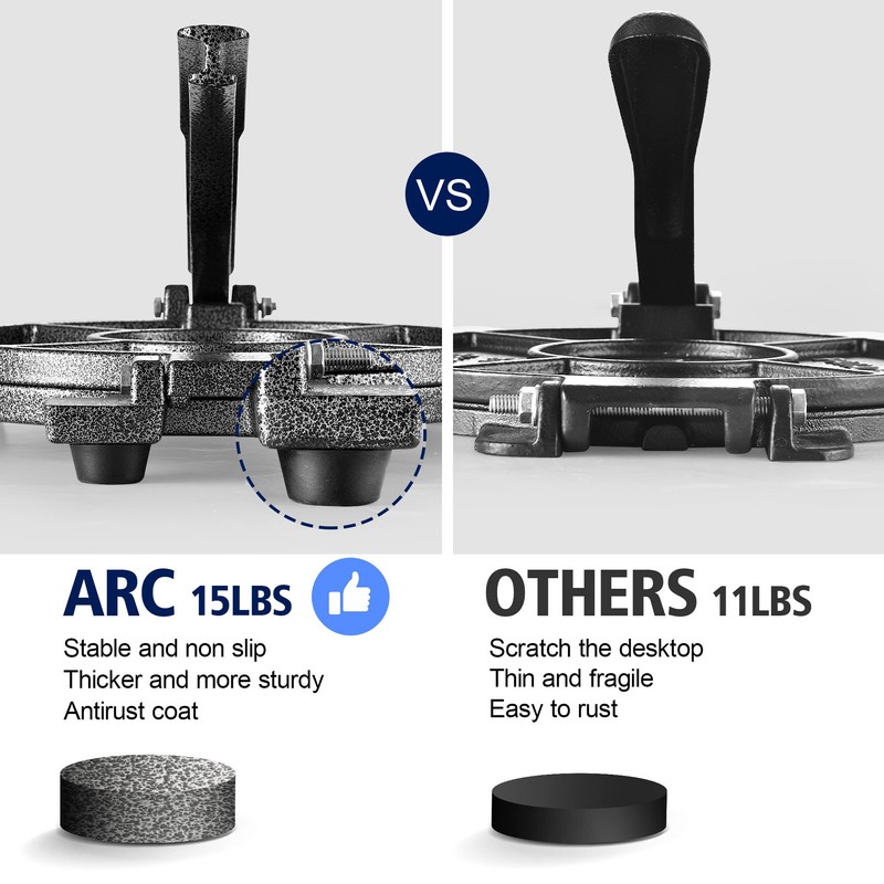 ARC Tortilla Press 10.4" Include 100 Pcs Parchment Paper, Cast