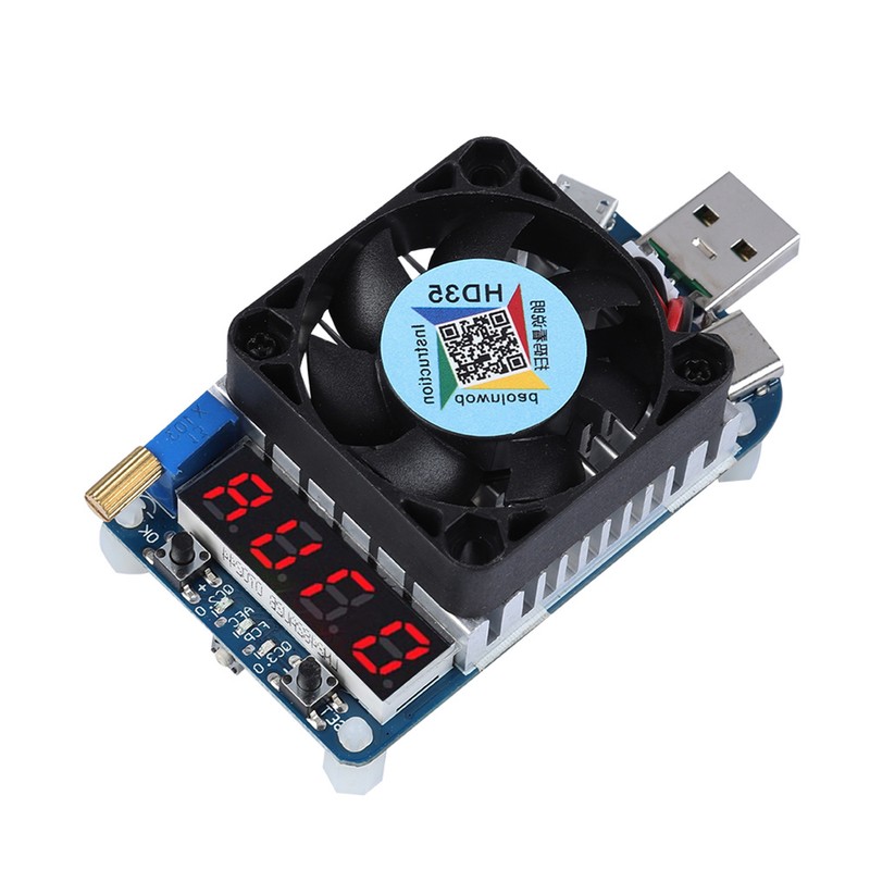 USB Electronic Load Resistor Voltage Flow Meter Discharge Battery Tester