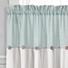 Lush Decor Linen Button Farmhouse Kitchen Tier Curtain Set, Pair,