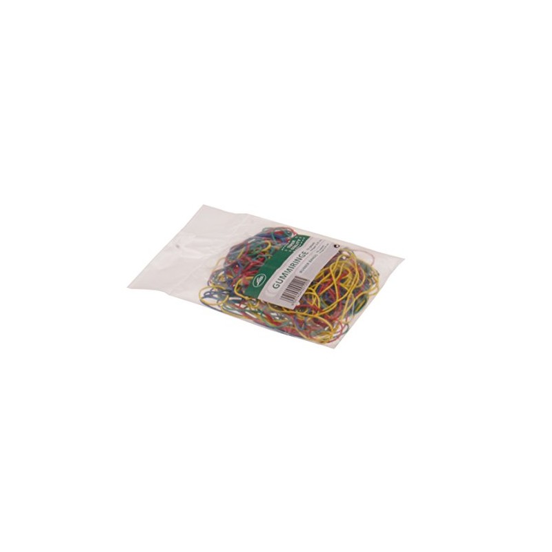 Pack of 200 Colourful Rubber Rings Diameter 2-6 cm