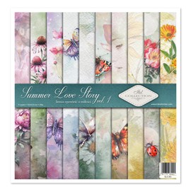 ITD Collection Scrapbooking Paper Set, Scrapbooking Paper 12 x 12 Inches, 310 x 320 mm, Decorative Paper 30 g/m² - Scrapbook Paper (SLS-063 - Summer Love Story 1)
