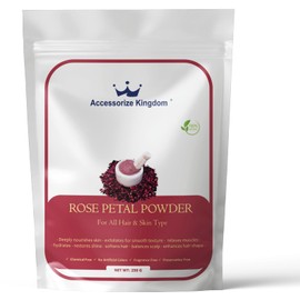 Herbal Face Pack Powder | 100% Natural & Organic Skincare | For Glowing Skin, Acne Control, Anti-Aging | All Skin Types | (250g, Rose Petal)