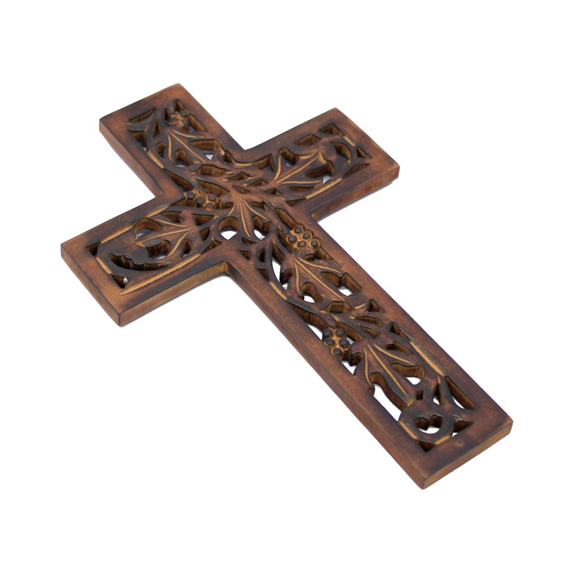 ESPLANADE StonKraft Jesus Christ Cross Catholic Wooden Crucifix for Wall,