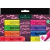 Faber-Castell 254601 Neon Highlighter Pens with Precision Chisel Tip, Bright