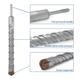 E&K 7/8’’ Inch SDS Plus Rotary Hammer Drill Bit for Anchoring in Concrete Masonry Stone Cement Fencing Fence Panels Installation