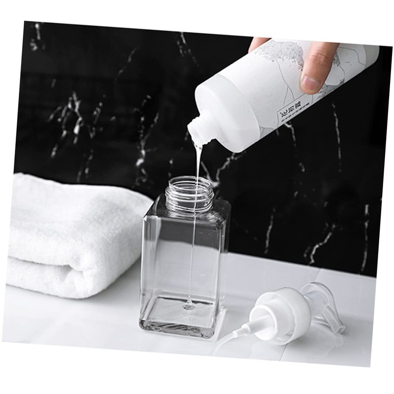 GLEAVI 2Pcs Foaming Pump Bottle Transparent Refillable Containers for Cosmetics