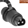 ETUKER Trailer Plug 3-Pin 2x Trailer Socket Flat Three-Pole Plug