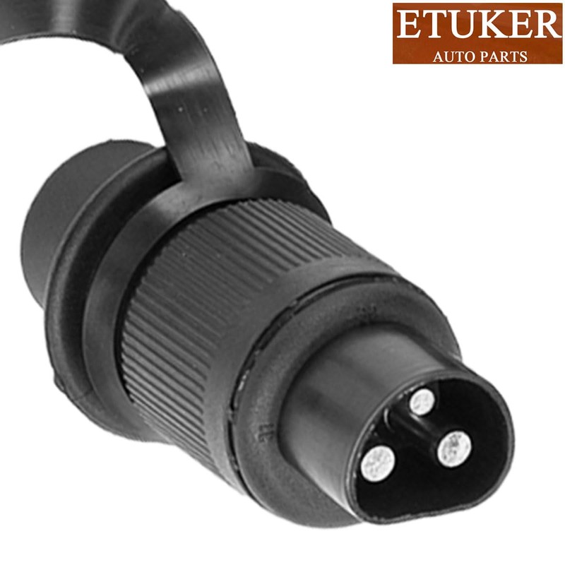 ETUKER Trailer Plug 3-Pin 2x Trailer Socket Flat Three-Pole Plug