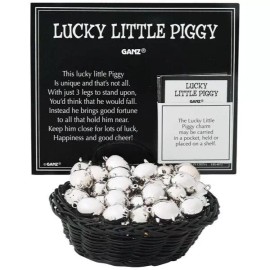 Ganz Miniature Pocket Charm Lucky Little PIg Figurine with Insert Card