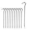 12PCS Tent Pegs Steel Ground Camping Stakes Outdoor Nail 6mm