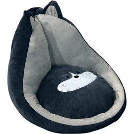 Kelendle Plush Dog Fruit Animal Cushion with Backrest, Velvet PP Cotton Fill, 19.7 x 18.9 Inches, Perfect for Office, Home, Lounging