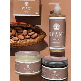 O V A N E | Cocoa Soap Paste | Rich in Vitamin A & C – Helps Prevent Dry Skin & Replenishes Moisture – Natural, Vegan, Cruelty Free, No SLS or Parabens, Body & Face Soap, 250g NET WT 8.82 Oz.
