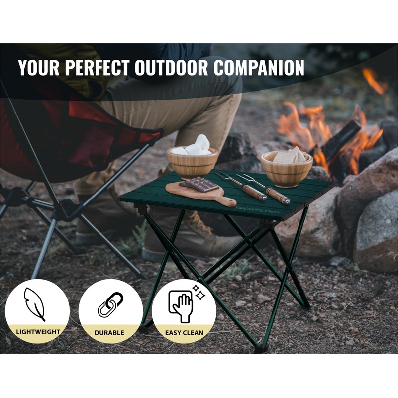 TREKOLOGY TALU Portable Folding Beach Table - Lightweight Travel Camp