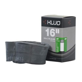Kujo 16 x 1.75/2.125 Schrader American 35mm Bicycle Tube, Black