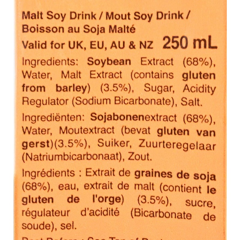 Vita Malt Soy Drink 8.45 Fl Oz (18 Pack)