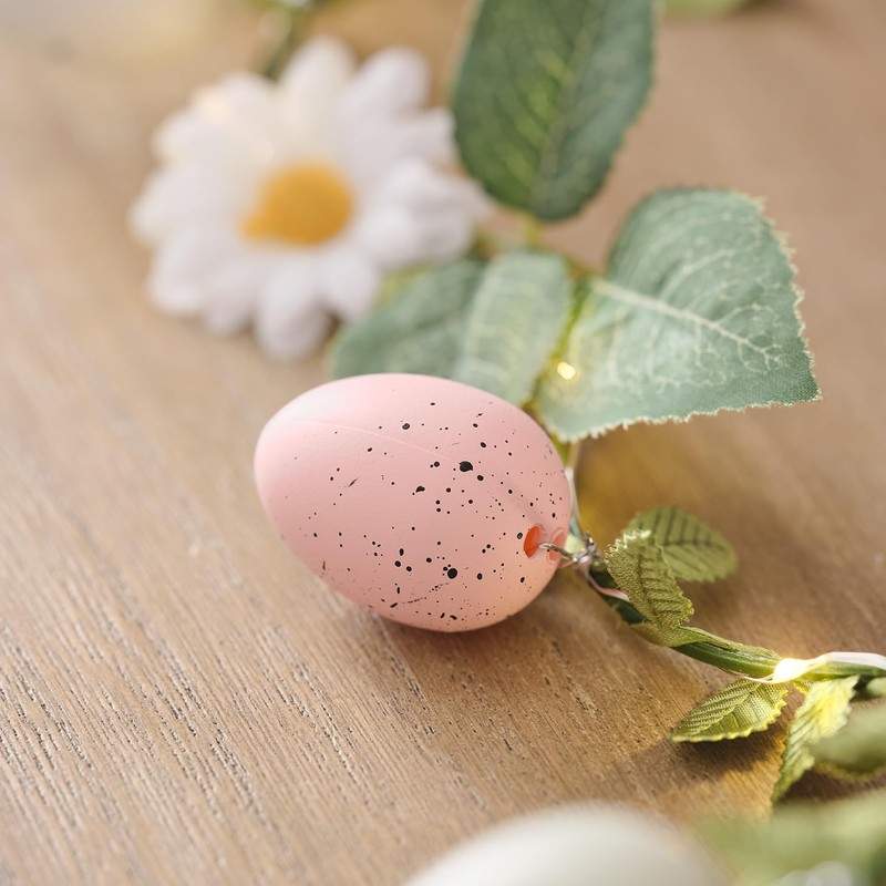 Lights4fun Illuminated Easter Garland Spring 230 cm Spring Decoration Artificial