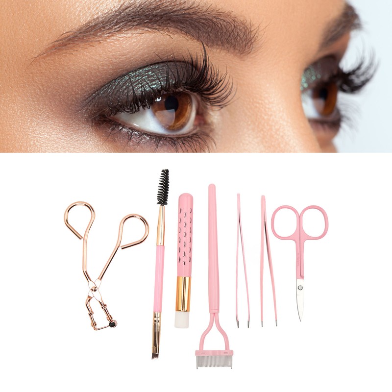 7pcs Eyelash Eyebrow Makeup Tool Eyelash Curler Tool Kit Eyebrow