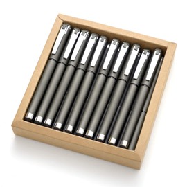 MiSiBao 0.7mm Black Ink Gel Ink Rollerball Pens 2 in 1 Medium Point Pens with Stylus Work Pen Smooth Writing for Office Black gel pen (Dark Grey-18pack)