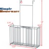 Simple Houseware Over Cabinet Door Organizer, 12.5"Wx3.75"Dx18"H, Mesh Silver