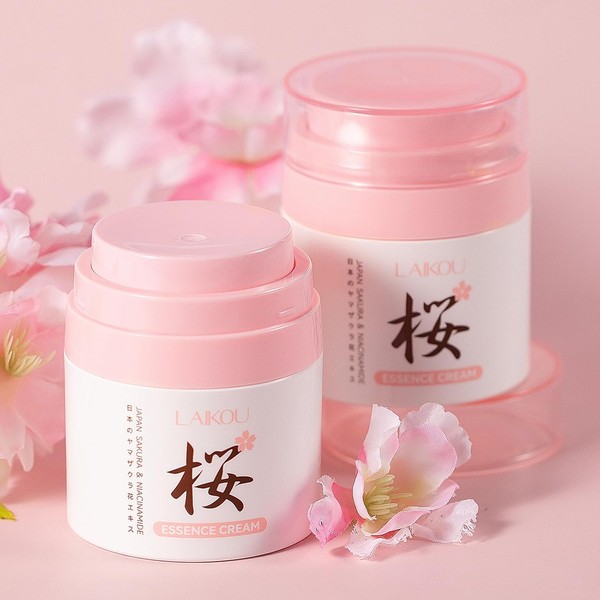 LAIKOU Sakura Face Moisturiser, Hydrating Face Cream for Women with