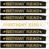 SKJIAYEE 7 Pcs Birthday King Sash and Birthday Squad Sashes