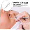 Mobestech 3pcs Stainless Steel Tweezer for Women Meibomian Gland Non-skid
