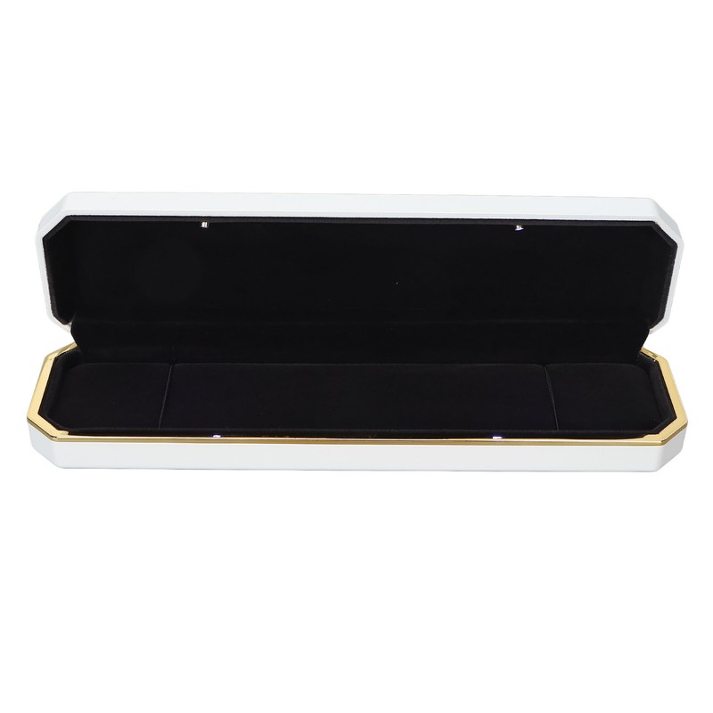 LED Lighted Jewelry Gift Box Rings Bracelet Tray Display Storage