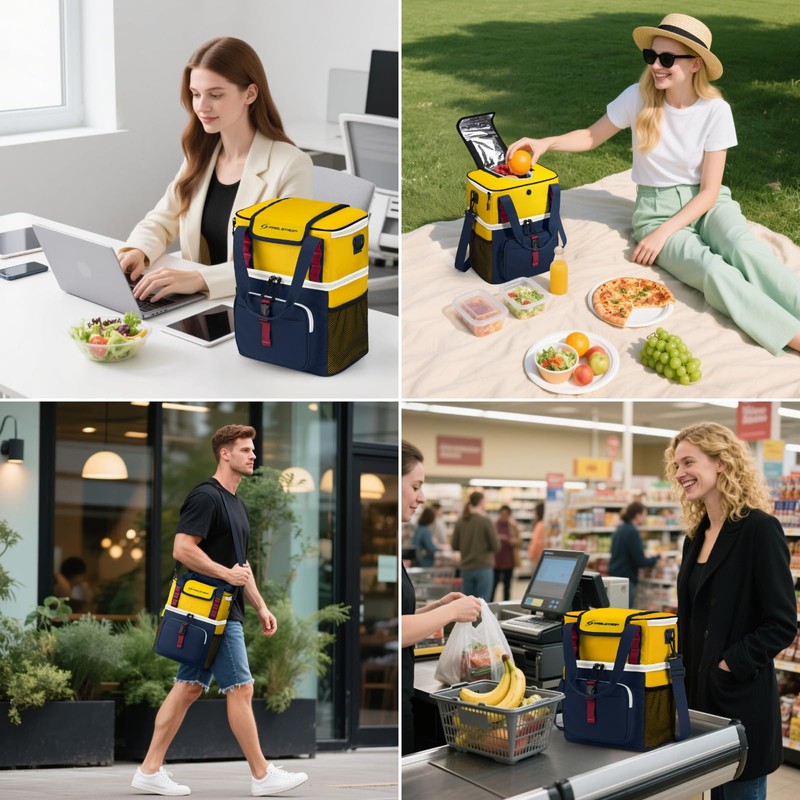 Maelstrom Lunch Box for Women, 20L Insulated Lunch Bag Men,